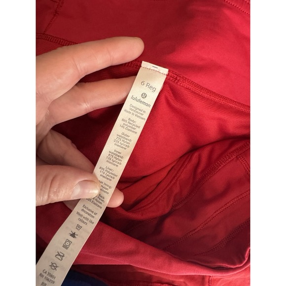 Lululemon Speed Up 2.5" Shorts Women's 6 Red Athletic Lined Active gym - Picture 8 of 10